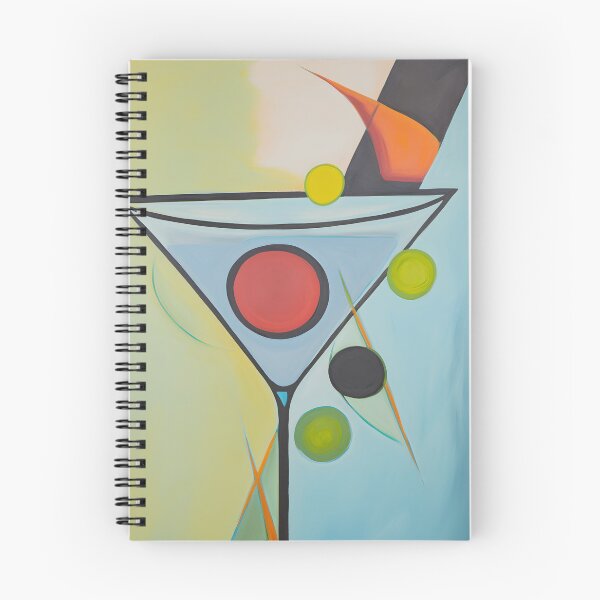 Item preview, Abstract Martini Magic - Stylized Glass with Bold Colors and Playful Spheres AI Generated designed and sold by OlfactoART Studio.