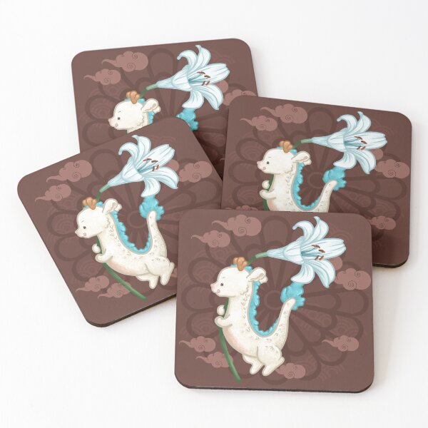 Item preview, White Dragon Holding a Lily Flower designed and sold by Khotekmei.