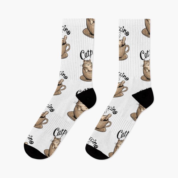Item preview, Catpuccino cat in cup capuccino drinking coffee morning designed and sold by Newhyperion.