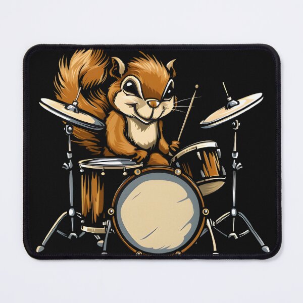 Item preview, Squirrel Playing Drums designed and sold by BasedCanvas.