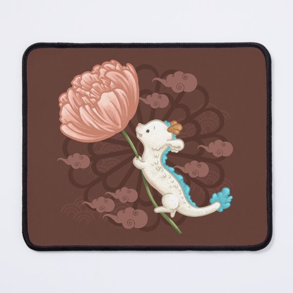 Item preview, White Dragon Holding a Peony Flower designed and sold by Khotekmei.