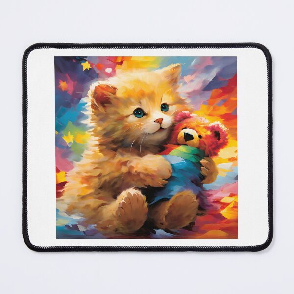 Item preview, Kitten and Teddy Bear designed and sold by Silviajones.