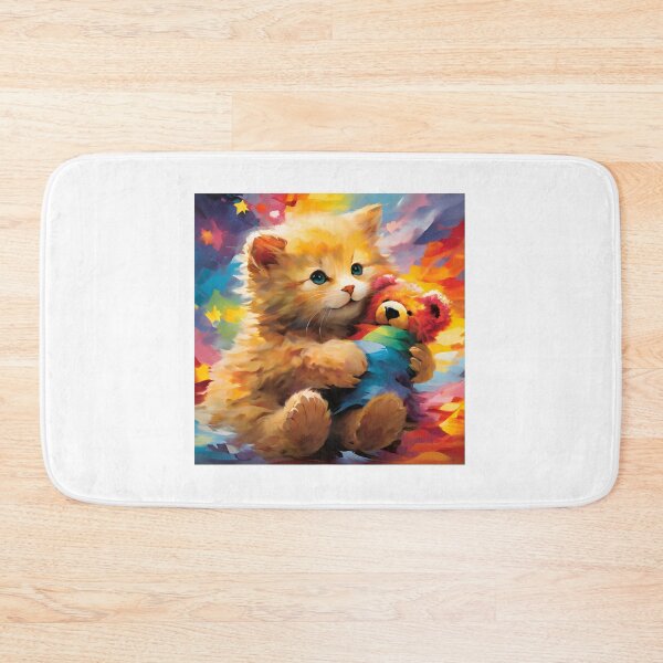 Item preview, Kitten and Teddy Bear designed and sold by Silviajones.