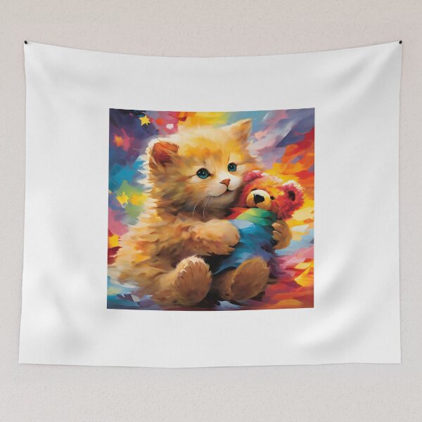 Item preview, Kitten and Teddy Bear designed and sold by Silviajones.