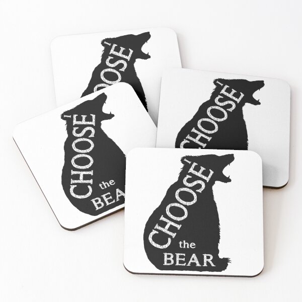 Item preview, Choose the Bear Full Growl Black on White designed and sold by TheCUButterfly.