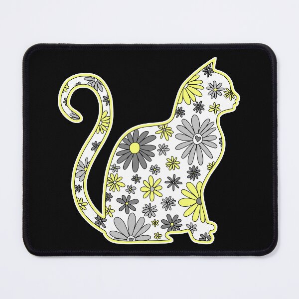 Artikelvorschau, Blumenkritzeleien Katze LGBTQ+ Demigender Pride Flag entworfen und verkauft von JoyfulJen.