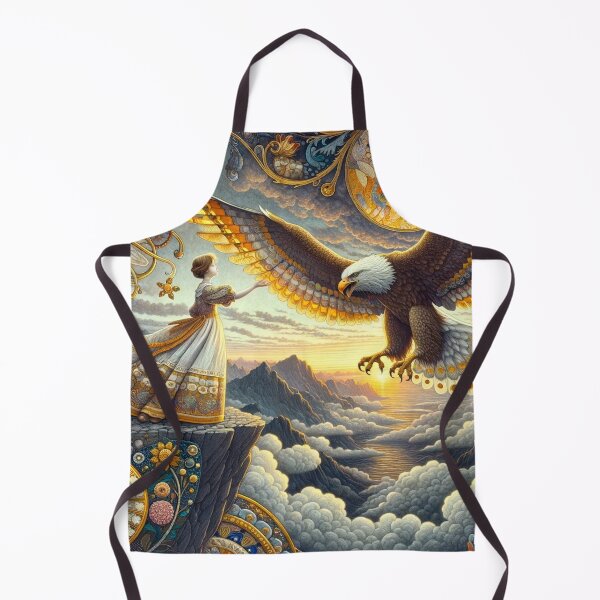 Item preview, Majestic Eagle and Woman at Sunset - Enchanting Sky Art designed and sold by Suzana Djordjevic.