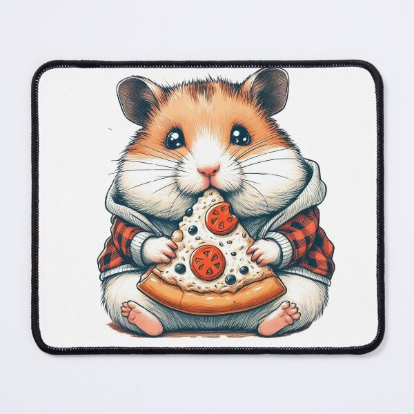Item preview, Hamster eating pizza designed and sold by Silbays.