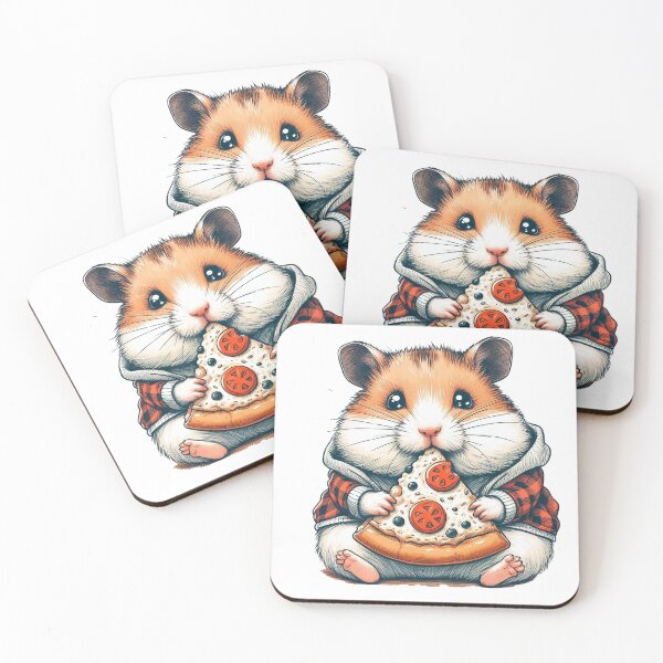 Item preview, Hamster eating pizza designed and sold by Silbays.