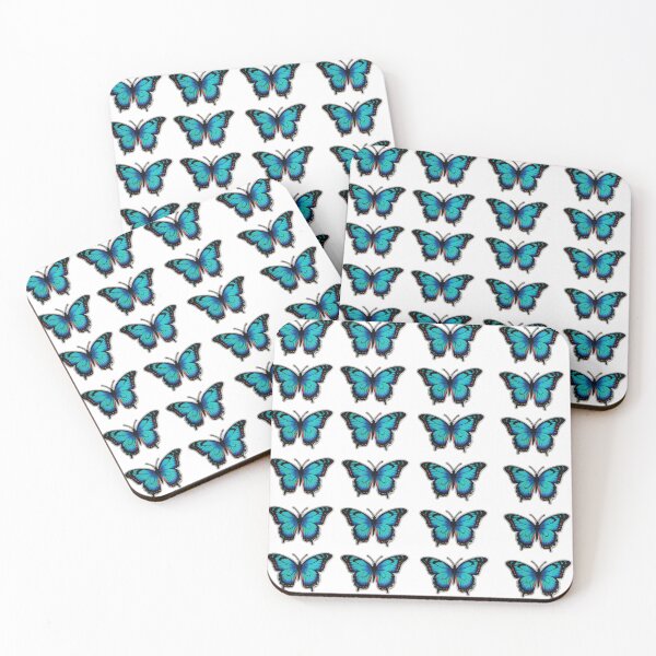 Item preview, Bright Colorful Butterfly Sticker Blue Toned designed and sold by WickedXDesigns.