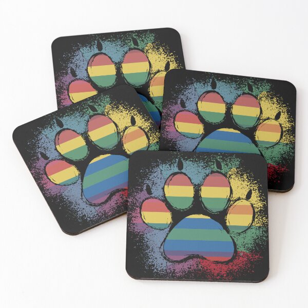 Item preview, Rainbow Paw Print designed and sold by Quirky Shirts.
