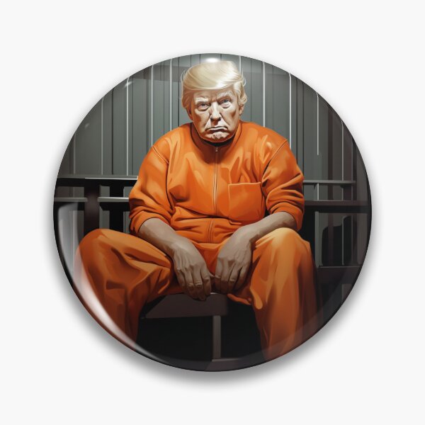 Item preview, Donald Trump Behind Bars: Hilarious Cartoon Artwork of Trump in an Orange Jumpsuit designed and sold by Hlvargo.