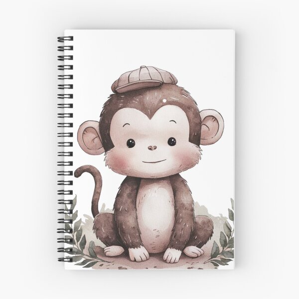 Item preview, funny Cute monkey Watercolor cartoon character T-Shirt designed and sold by PharaonicArtist.