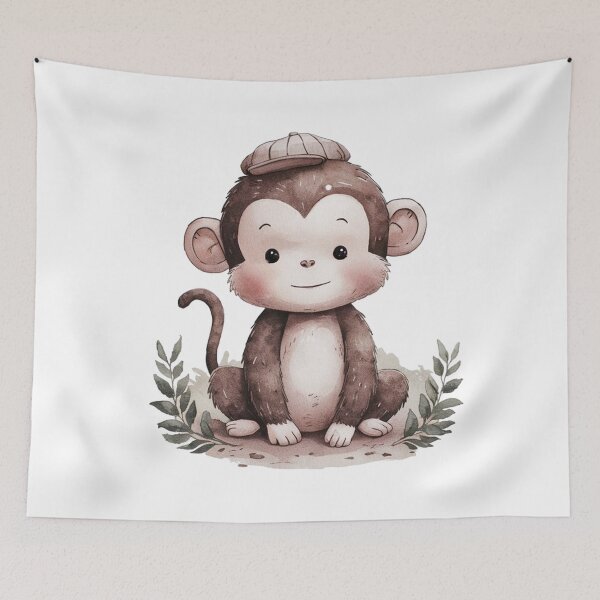 Item preview, funny Cute monkey Watercolor cartoon character T-Shirt designed and sold by PharaonicArtist.