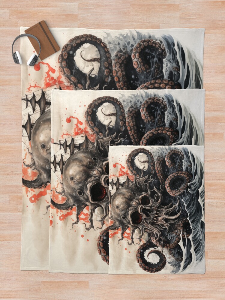 Thumbnail 5 of 6, Throw Blanket, The Kraken designed and sold by Rtymer.