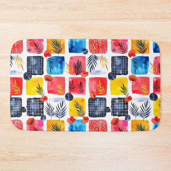 Item preview, Colorful Pattern With Tropical Leaves And Flowers designed and sold by kuralesya.