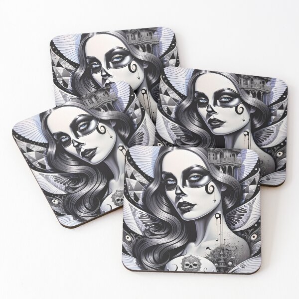 Item preview, Black and White Masquerade designed and sold by PinkAlchemy.