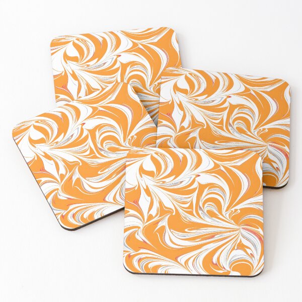 Item preview, Orange and White Swirl Design designed and sold by ArtbyAiGallery.