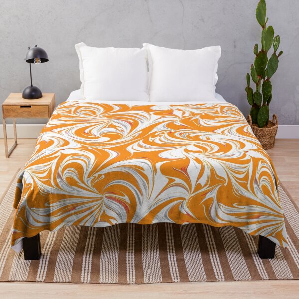 Item preview, Orange and White Swirl Design designed and sold by ArtbyAiGallery.