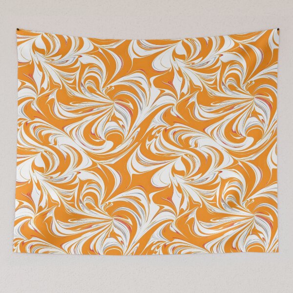 Item preview, Orange and White Swirl Design designed and sold by ArtbyAiGallery.