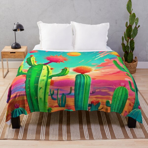 Item preview, Colorful Desert Cactus Sunset Fantasy designed and sold by Health And Fitness Posts e-Store.