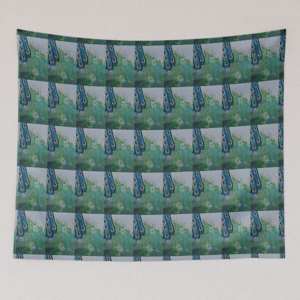Item preview, Vegetation of Lilies and a Peacock Feather designed and sold by annenambiro.