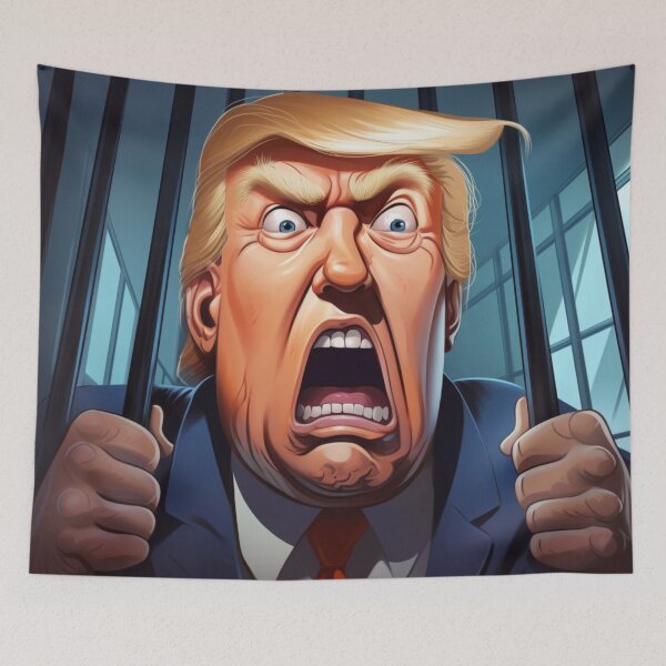 Item preview, Hilarious Donald Trump Behind Bars designed and sold by Hlvargo.