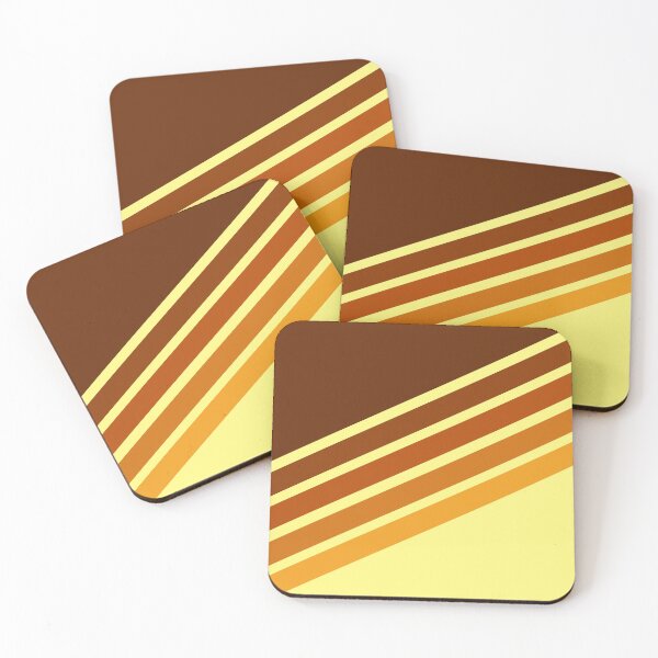 Item preview, Iconic Retro German Car Racing Stripes in Gold, Yellow and Orange designed and sold by Deutschic.