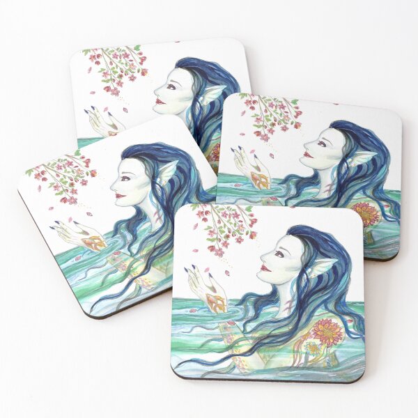 Item preview, "Mermaid and Apple Blossoms" designed and sold by MsFledermaus.