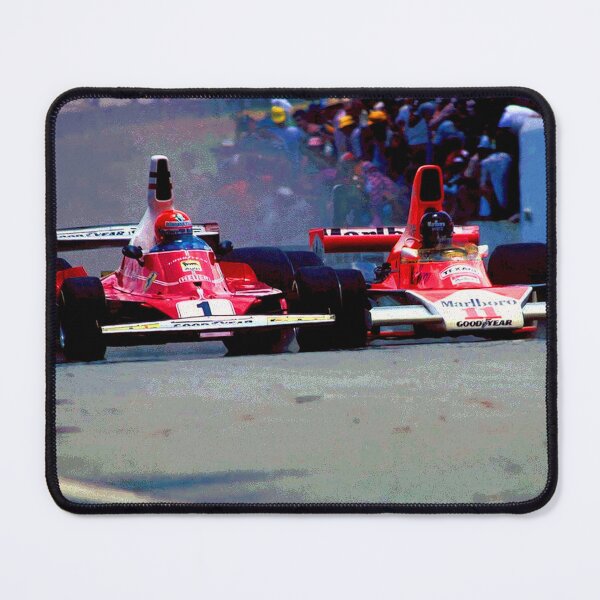 Item preview, Niki Lauda fighting with James Hunt in their 1976 F1 racecars abstract designed and sold by Rodissimus1984.