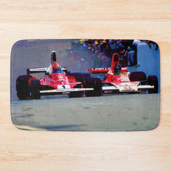 Item preview, Niki Lauda fighting with James Hunt in their 1976 F1 racecars abstract designed and sold by Rodissimus1984.