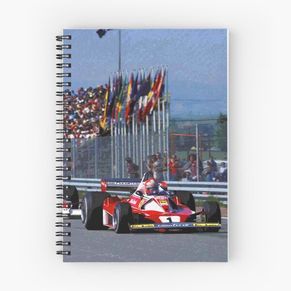 Item preview, Niki Lauda racing in front of James Hunt in their 1976 F1 racing cars abstract designed and sold by Rodissimus1984.