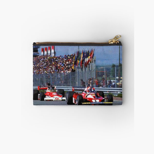 Item preview, Niki Lauda racing in front of James Hunt in their 1976 F1 racing cars abstract designed and sold by Rodissimus1984.