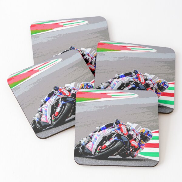 Item preview, Miguel Oliveira racing his MotoGP motorcycle through the corners of Mugello watercolor designed and sold by Rodissimus1984.