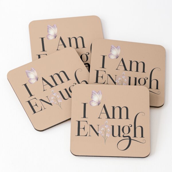 Item preview, "'I Am more than enough' Design with Whimsical Butterfly and Sarcastic Flair designed and sold by Ajax90.