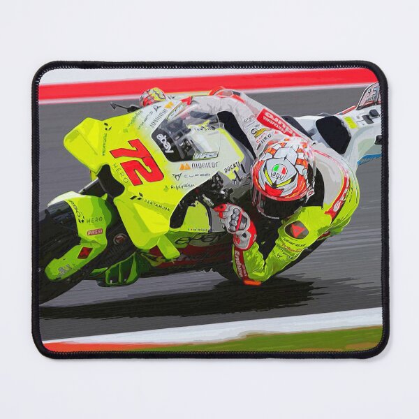 Item preview, Marco Bezzecchi racing his MotoGP motorcycle through the corners of Mugello watercolor designed and sold by Rodissimus1984.