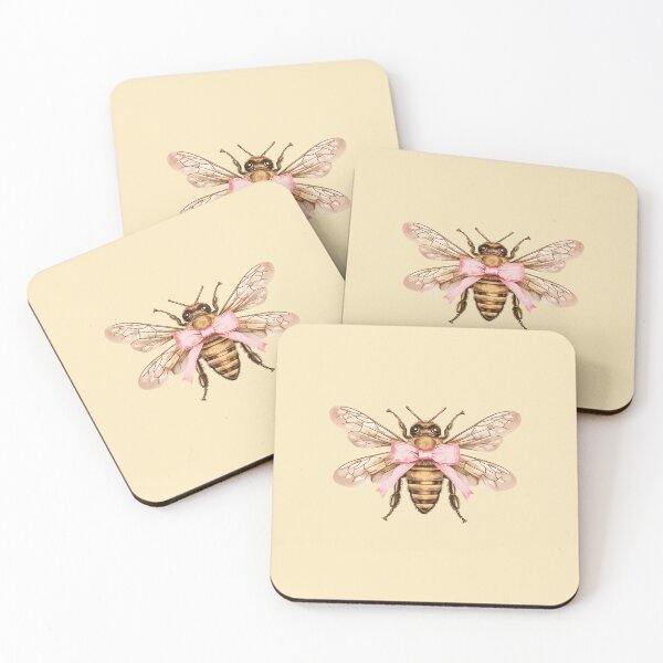 Item preview, Cute Golden Honey Bee in Coquette Aesthetic Design designed and sold by CozyLightsStore.