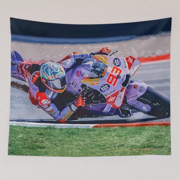 Item preview, MotoGP racing at Mugello watercolor 2 designed and sold by Rodissimus1984.