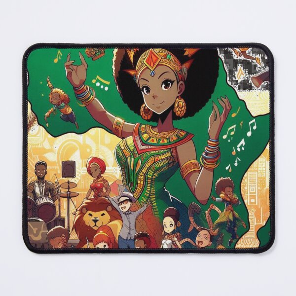 Artikelvorschau, Afrika-Anime-Design mit Symbolen und Traditionen T-Shirt entworfen und verkauft von SHOPMANICH.