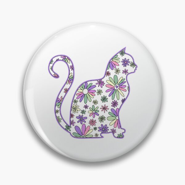 Artikelvorschau, Blumenkritzeleien Katze LGBTQ+ Genderfae Pride Flag entworfen und verkauft von JoyfulJen.