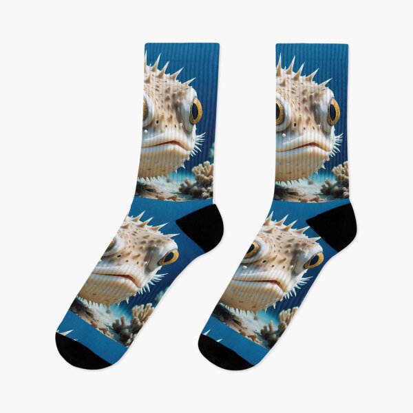 Item preview, Funny Little Spiky Pufferfish In The Ocean designed and sold by TheArtOfPat.