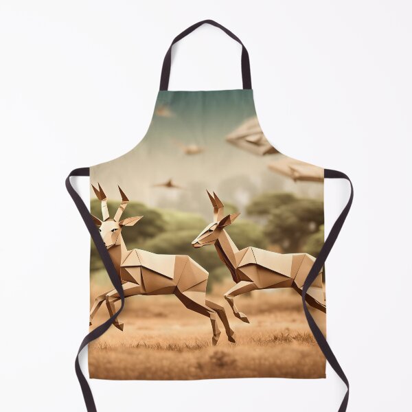 Item preview, Origami Art - Grace in Motion: Leaping Impalas of the Savanna designed and sold by ArtfulFolds.