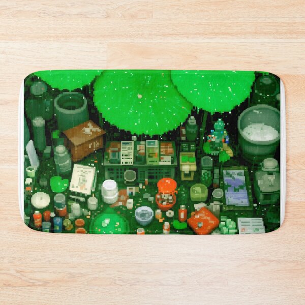 Item preview, Pixel Art: Cyberpunk Overgrown Water Lily Pond designed and sold by Mauro  Brito.