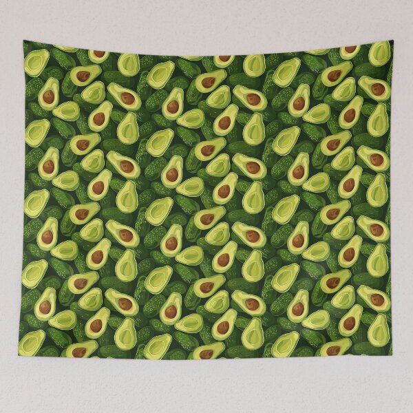 Item preview, Avocados on Dark Green designed and sold by Monochrome-Dog.