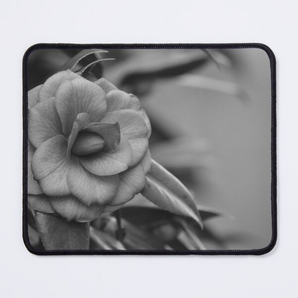 Item preview, Camelia flower black and white floral print designed and sold by CozyKTCat.