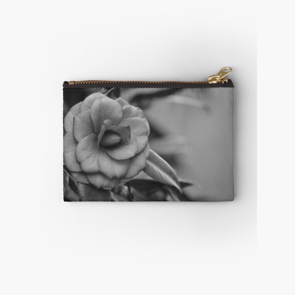 Item preview, Camelia flower black and white floral print designed and sold by CozyKTCat.