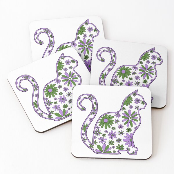 Item preview, Flower doodle cat LGBTQ+ Genderqueer Pride Flag designed and sold by JoyfulJen.