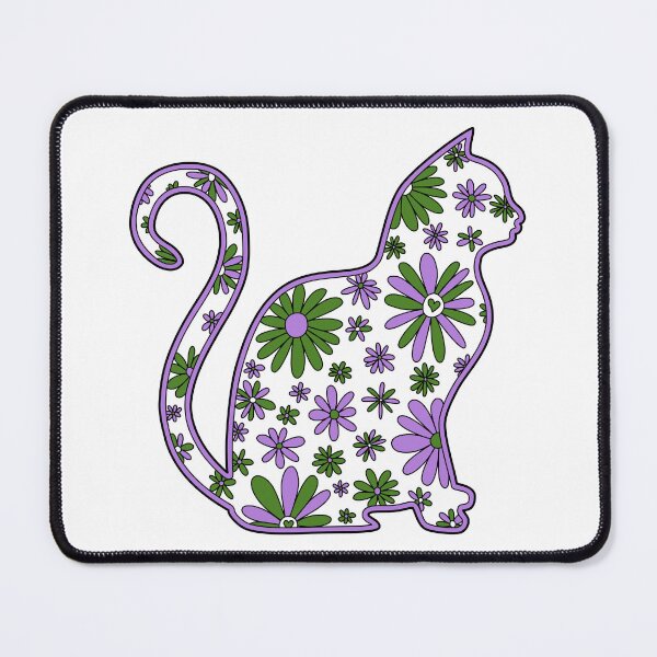 Item preview, Flower doodle cat LGBTQ+ Genderqueer Pride Flag designed and sold by JoyfulJen.
