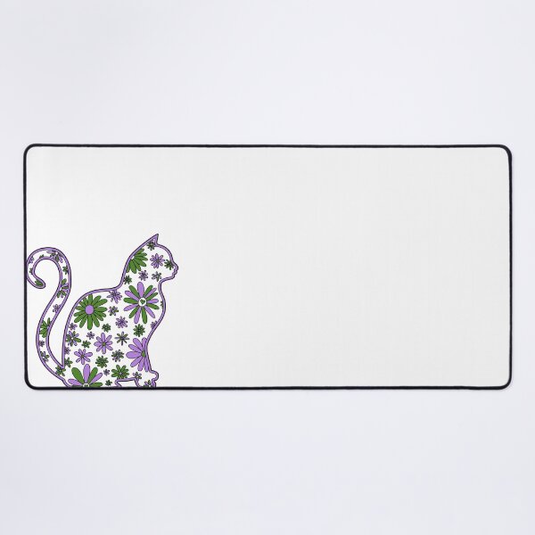 Item preview, Flower doodle cat LGBTQ+ Genderqueer Pride Flag designed and sold by JoyfulJen.