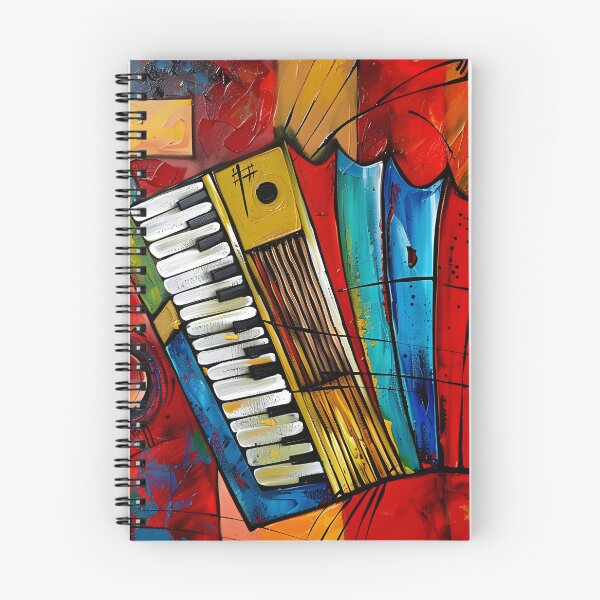 Artikelvorschau, Harmonische musikalische Rhapsodie mit Akkordeon - lebendige abstrakte dynamische Komposition digitale Kunst entworfen und verkauft von OlfactoART Studio.